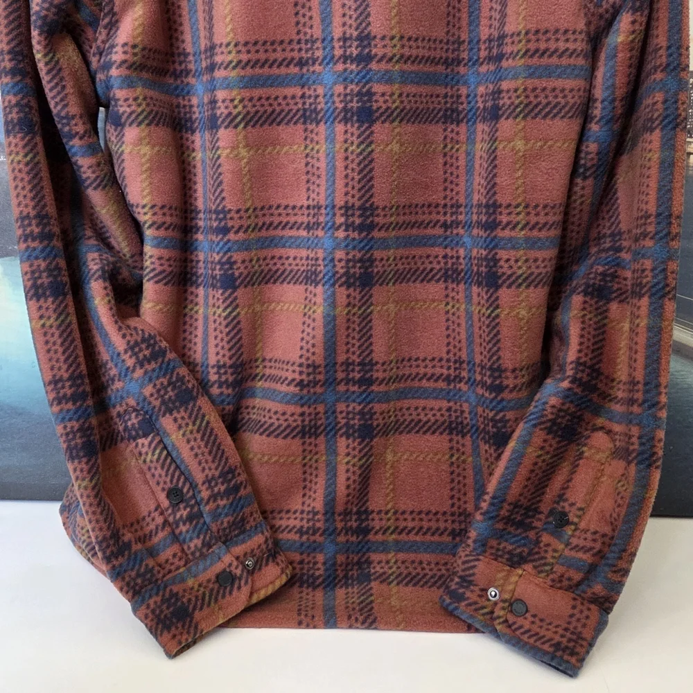 O'NEILL Rust & Navy Plaid Snap Buttons Jacket NWT